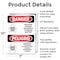 Signmission Pesticide Storage Hazardous Bilingual Danger Sign, Aluminum, 7in W x 10in L, 2PK OS-2PACK-DS-A-710-VS-1527 - alternate 4